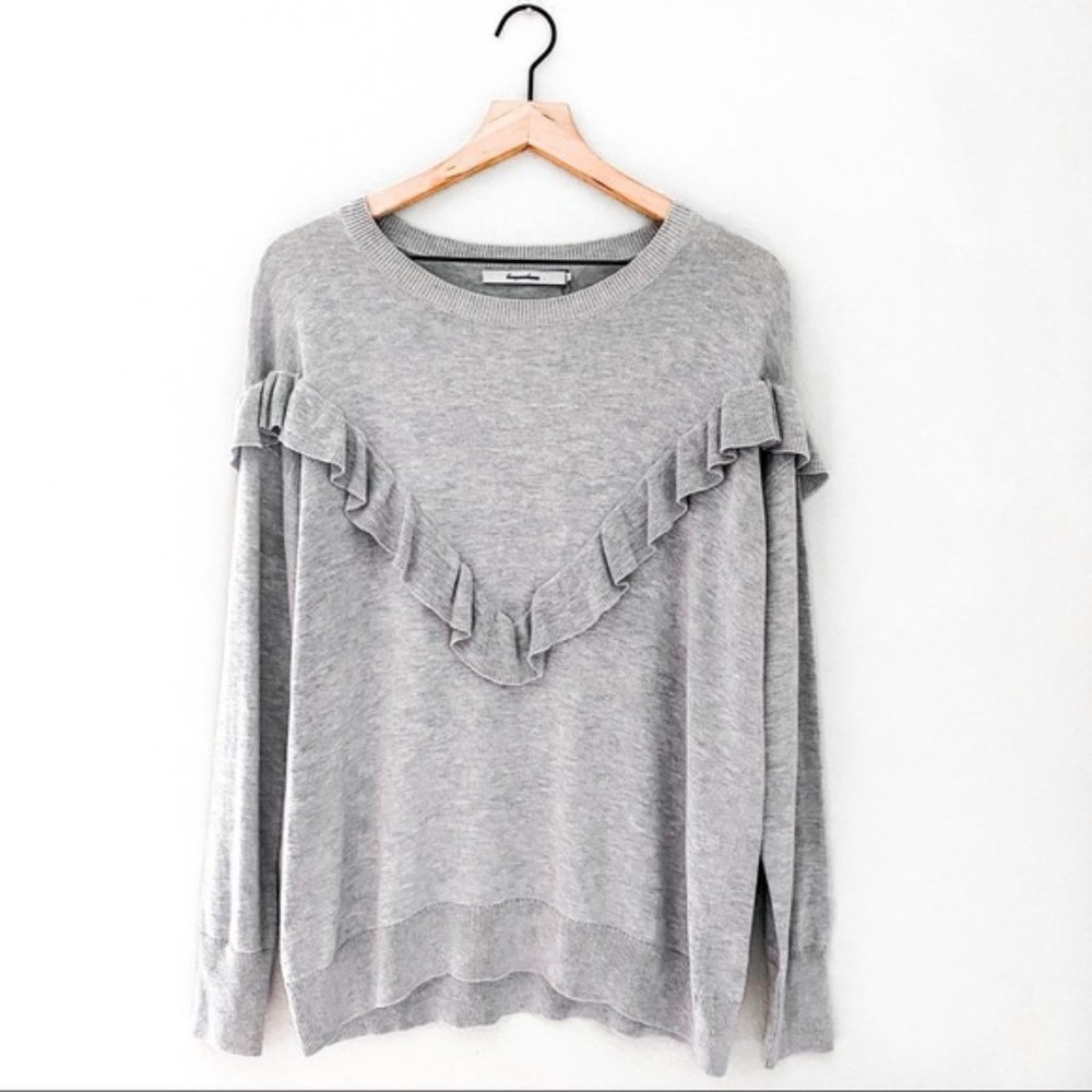 Harper Lane Gray Ruffle Sweater